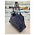 Chanel Bolsa de ombro em canvas com corrente CC de costura selvagem azul royal - vista 13