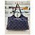 Chanel Bolsa de ombro em canvas com corrente CC de costura selvagem azul royal - vista 14