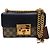 Padlock Gucci Supreme kleine Ketten Schulter-Crossbody-Tasche mit Schloss Braun