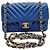 Chanel Borsa a tracolla mini catena dorata classica Blu