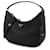 Prada Bolsa de ombro de couro com logo triangular Preto - vista 4