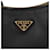 Prada Bolsa de ombro de couro com logo triangular Preto - vista 9