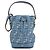 Fendi Mini borsa in denim FF jacquard blu