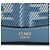 Fendi Mini borsa in denim FF jacquard blu - vista 9