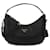 Prada Bolsa hobo de couro com logo triangular Preto