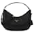 Prada Bolsa hobo de couro com logo triangular Preto - vista 3