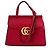 Gucci Borsa a spalla piccola Marmont Matelassé con manico superiore a due vie Rosso - vista 2