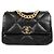 Chanel Borsa a soffietto da donna in pelle di agnello, borsa media, oro e nero - vista 2