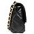 Chanel Borsa a soffietto da donna in pelle di agnello, borsa media, oro e nero - vista 5