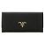 Prada Saffiano Gold Logo Langbörse Schwarz - Ansicht 4
