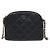 Chanel Mini bolsa transversal em pele de caviar preto em forma de meia-lua com corrente