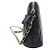 Chanel Mini bolsa transversal em pele de caviar preto em forma de meia-lua com corrente - vista 2