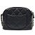 Chanel Mini bolsa transversal em pele de caviar preto em forma de meia-lua com corrente - vista 3