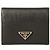 Prada Vitello Folding Wallet Black stamp: