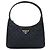 Prada Borsa hobo in nylon trapuntato nera Nero - vista 2