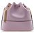 Valentino Borsa a secchiello con logo distintivo Porpora - vista 3