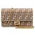 Fendi Borsa a Spalla Baguette con Catena Beige AUNJ Marrone - vista 10