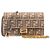 Fendi Borsa a Spalla Baguette con Catena Beige AUNJ Marrone - vista 11