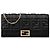 Fendi Borsa Baguette Catena Nera timbrata: AAJD Nero