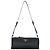 Prada Bolsa de ombro em couro macio preta com logo triangular Preto - vista 3
