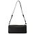 Prada Bolsa de ombro em couro macio preta com logo triangular Preto - vista 6