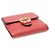 Gucci Billetera con solapa en cuero rojo con logo entrelazado Roja - vista 4