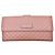 Gucci Cartera larga de cuero con solapa micro continental Sima Signature Rosa