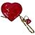 Louis Vuitton Monedero de cadena en forma de corazón Vernis Roja