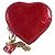 Louis Vuitton Monedero de cadena en forma de corazón Vernis Roja - vista 3