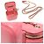 Vanity Chanel Mini bolsa cruzada de couro de cordeiro rosa com corrente dourada e caixa clássica para cosméticos - vista 6