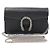 Gucci Borsa a tracolla super mini Dionysus in pelle nera con cristalli Nero