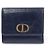 30 Montaigne Dior Navy Crinkled Lambskin MONTAIGNE Lotus Wallet