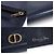 30 Montaigne Dior Navy Crinkled Lambskin MONTAIGNE Lotus Wallet - view 7