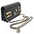 Chanel Mini borsa a spalla WOC con catena e logo CC in pelle di agnello nero - Serie Coco - vista 3