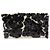 Prada Beige Satin Clutch mit schwarzen Paillettenblumen Braun