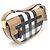 Burberry Borsa a spalla Olympia Small in pelle di vitello cammello a quadri Marrone - vista 3