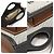 Burberry Mini Tote in Tela Bicolore in Pelle Nera Triton Marrone - vista 6