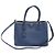 Prada Logo Triangolo Oro Saffiano Lux Blu