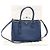 Prada Logo Triangolo Oro Saffiano Lux Blu - vista 2