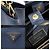 Prada Logo Triangolo Oro Saffiano Lux Blu - vista 7
