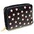 Saint Laurent Cartera compacta con cremallera de cuero negro con estampado de estrellas - vista 3