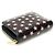 Saint Laurent Cartera compacta con cremallera de cuero negro con estampado de estrellas - vista 4