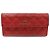Timeless Chanel Portafoglio lungo classico senza tempo in caviar rosso con logo CC in argento (No.