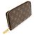 Louis Vuitton Langer Zippy Geldbeutel aus Monogramm-Canvas Braun - Ansicht 3