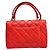 Trendy CC Chanel Borsa a spalla CC Small alla moda in pelle di agnello rossa Rosso - vista 4
