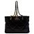 Chanel 19 Chanel Borsa a spalla grande in pelle di agnello lucida nera Nero