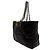 Chanel 19 Chanel Borsa a spalla grande in pelle di agnello lucida nera Nero - vista 3