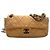Chanel Borsa con patta e zip Wild Stitch beige Marrone