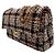 Chanel Borsa a tracolla in tweed classico medio interno chip oro Rosa - vista 3