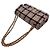 Chanel Borsa a tracolla in tweed classico medio interno chip oro Rosa - vista 6
